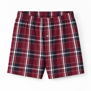 Calzoncillos Boxer a Cuadros para Hombre, 100% Algodón, Transpirables, de Tiro Medio - Product Image 1