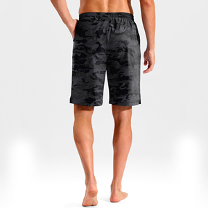 Shorts de plage pour hommes à imprimé camouflage, séchage rapide, taille mi-haute, cordon de serrage, en polyester tissé - Product Image 4