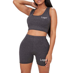 Conjuntos Deportivos de Verano para Yoga, Top Deportivo con Tirantes y Pantalones Cortos Levanta Glúteos, Ropa Deportiva para Mujer - Product Image 2