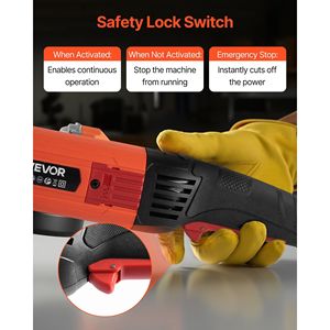 High-Speed 5\" Electric Angle <b>Grinder</b> 10Amps 10000RPM Power Tool 230 Degrees Adjustable Dus Corded 230degrees Angle <b>Grinder</b> - Product Image 3