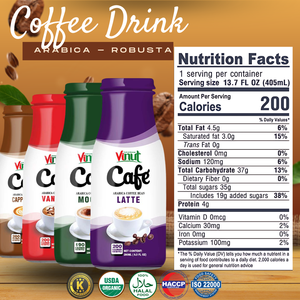 Mejor precio al por mayor 250ml VINUT fabricante Latte café bebida diseño personalizado y etiqueta privada para Arábica y Robusta - Product Image 2