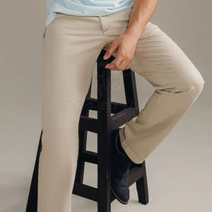 Ropa de moda para el estilo de vida urbano, pantalones chinos para hombre, corte clásico ajustado, algodón suave, duradero, cómodo para el uso diario - Product Image 6