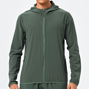 Chaqueta Deportiva para Hombre, Diseño Color Block, Cierre Completo, Ligera, Cuello Alto, Manga Larga, para Running, Fitness y Entrenamiento - Product Image 1