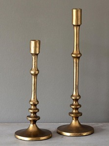 Antique Bronze <b>Flower</b> Shape <b>Candle</b> Holder with Handle for Home Decoration - Product Image 3