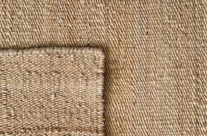 Tapis d'intérieur uni en jute naturelle tissé à la main, à poils ras, d'épaisseur moyenne, écologique, avec envers en jute, pour salon, chambre et décoration intérieure - Product Image 3