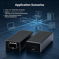 Adaptador Micro Mini USB-C a SFP Gigabit Ethernet 100/1000Mbps USB 3.0, Adaptador de Red de Fibra para Computadora Portátil