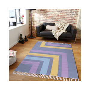 Alfombra de Yoga de algodón de calidad superior Estampado de bloque de mano Tejido a mano indio Bordado Mejor precio Alfombras y juegos para la venta - Product Image 1