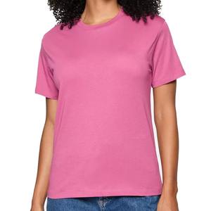 เสื้อยืดผู้หญิงผ้าฝ้าย 100% เป็นมิตรกับสิ่งแวดล้อม ป้องกันรอยยับ แห้งเร็ว ระบายอากาศได้ดี คุณภาพสูง รับสั่งซื้อจำนวนมาก - Product Image 1