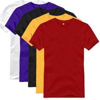 T-shirt uni pour homme, coupe ajustée, 100% polyester, été, séchage rapide, respirant, anti-rides