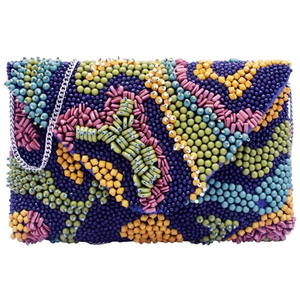 Wholesale Supply Cotton Canvas Handmade <b>Beaded</b> Shoulder Bag Durable Fashion Bag for Shopping Travel Available for Sale - Product Image 1