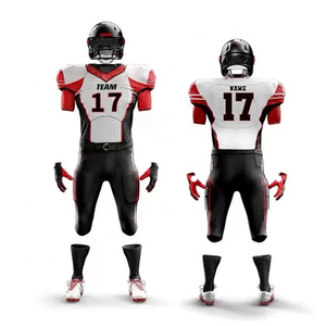 Prix d'usine, ensemble d'uniformes de football américain personnalisés, impression par sublimation personnalisée, personnalisation de la marque, tissu 100% polyester - Product Image 3