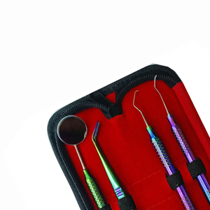 Kit d'examen dentaire manuel en acier de haute qualité, revêtement plasma arc-en-ciel, certifié CE, instruments d'hygiène de classe II - Product Image 6