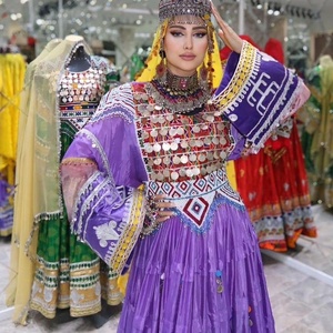 Collection Exclusive de Robes Kuchi aux Designs Variés pour Acheteurs Mondiaux – Manches Longues, Style Tribal Afghane, Vintage, Ethnique, en Mousseline Brodé à la Main - Product Image 3