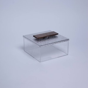 Caja de dulces WoodPearl Noor – Organizador de dulces artesanal de madera, metal e incrustaciones de nácar acrílico para el Ramadán 2027, Iftar y Eid - Product Image 5
