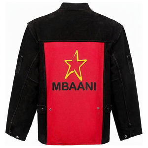 Veste de travail noire à manches longues MBAANI, boutonnée sur le devant, coupe régulière, vêtements de sécurité - Product Image 3