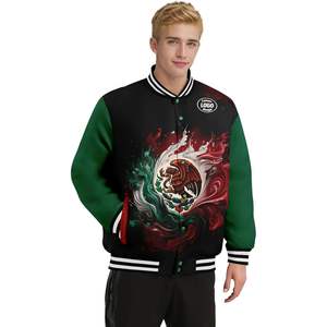 2025 mexique personnalisé Letterman coupe-vent université Baseball Bomber veste XS taille vêtements d'extérieur manteau teint équipe uniforme pour hommes femmes - Product Image 2