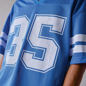 Camiseta de fútbol americano estilo Y2K personalizada para hombre, transpirable, de malla de poliéster, manga corta, ropa de equipo, servicio OEM, venta al por mayor, EE. UU. - Product Image 4