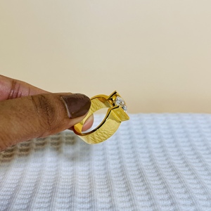 Anillo de Diamante Cultivado en Laboratorio con Corte Brillante para Hombre, Certificado IGI, Oro Amarillo de 14k, Regalo de Compromiso, Aniversario o Fiesta, Estilo Clásico - Product Image 3