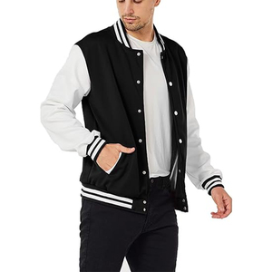 Factory Price Fashion Causal <b>Slim</b> <b>Fit</b> Windproof 100% Polyester Fabric Baseball <b>Jacket</b> - Product Image 4