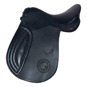 Premium All-Purpose English Leather Race Saddle Comfortable Multiride Enhanced Grip Balanced Made Wood Plastic logo - Product Image 2