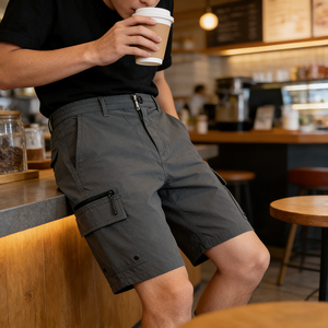 Wholesale Professional Custom Design Fabric Button Closure Wholesale Men Cargo Shorts Pocket Cargo Shorts For Men - Product Image 4