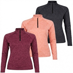Fashionable High Quality Adult Size Half Zip Women Sweatshirts / Wholesale Price Custom Logo Cotton Women Half Zipper Sweatshirt - Product Image 6