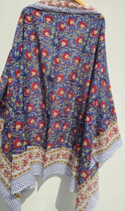 Cotton <b>Sarong</b> Pareo Beach Wrap Hand Block Print Bikini Cover Up Bohemian Lightweight Scarf for Women swimwear cover up - Product Image 5