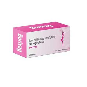 Suppositoires à l'acide borique avec aloe vera, paquet de 18 suppositoires et applicateur - Product Image 1