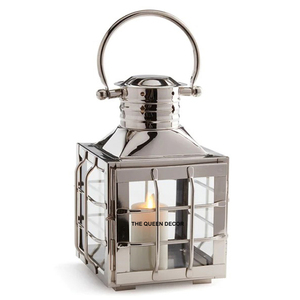 Nuevo Diseño y Color, Decoración para el Hogar y Navidad, Estilo Premium en Oferta, Farol de Vela Combinado de Acero Inoxidable y Vidrio - Product Image 1