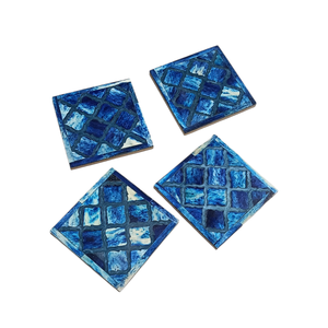 Posavasos de madera con incrustaciones de hueso hechos a mano de la mejor calidad – Juego de posavasos decorativos ecológicos para mesa, disponible para la venta - Product Image 4