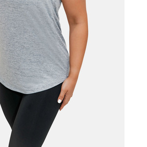 Débardeur de yoga sans coutures pour femme, col halter, côtelé, col en V, sans manches, extensible, respirant, pour la gym, le fitness et les activités sportives - Product Image 3