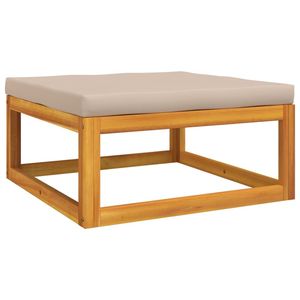 Conjunto de Muebles de Jardín de Madera de Acacia Sólida en Color Taupe, Tamaño Grande, con Poliéster, Muebles de Exterior Duraderos - Product Image 6