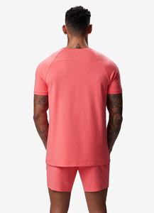 T-shirt homme bicolore en coton à manches courtes, col rond, coupe ajustée, vêtement de sport décontracté, tee-shirt color block - Product Image 6