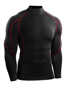 Men Compression <b>Tops</b> Sports Gym Quick Dry T-shirt Mens <b>Thermal</b> Tights Fitness Shirt Base <b>Top</b> with Different Pattern Cutting - Product Image 5