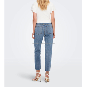 Ladies Women's <b>Pants</b> Jeans Women Denim Fabric Skinny Ladies Sexy Women's <b>Pants</b> Style Blue Color Leg Button Fly Jeans - Product Image 6