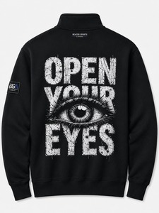 Sweat-shirt polaire personnalisé pour homme, demi-zip, col montant, hiver, écologique, haute qualité, avec poche, en polyester/coton, teint uni - Product Image 5