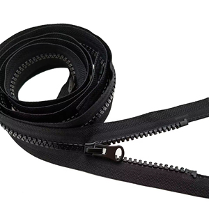 Fermeture éclair longue en résine plastique noire sur mesure pour vestes et doudounes, vente en gros directe usine - Product Image 5