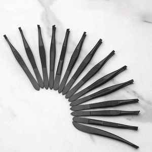 Ensemble de pinces à épiler inclinées en acier inoxydable de qualité professionnelle, pour une épilation des sourcils experte, légères et durables, avec logo personnalisé - Product Image 5