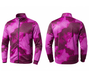 Chaqueta Deportiva Personalizada al por Mayor con Cierre de Sublimación, de Poliéster, Cálida, Transpirable y de Secado Rápido |   Tallas Hombre Mujer Juvenil |   Chaqueta de Entrenamiento - Product Image 2