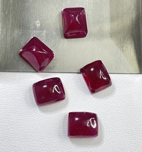 Cabujón de Rubí Natural de Alta Calidad, Color Rojo Rosado, 9x11mm, Octagonal, Tratado con Calor, Gema Suelta para Joyería - Product Image 5