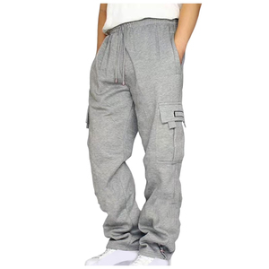 Pantalon de survêtement cargo décontracté pour homme, multi-poches, respirant, écologique, poids moyen, avec cordon de serrage, coupe ample, vêtement d'extérieur - Product Image 4