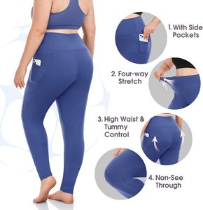 Leggings de Talla Grande para Mujer, Corte Curvo, Cintura Alta Elástica, Transpirables, Hasta la Rodilla, 180g, Color Sólido, Casuales, para Entrenamiento, ODM - Product Image 3