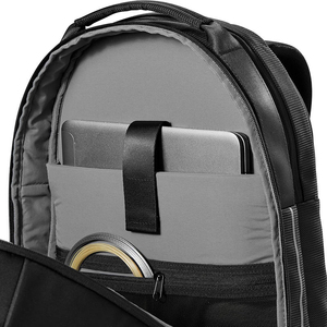 <b>Black</b> Nylon Tennis Racket <b>Backpack</b> With Zipper Closure 30-40L Waterproof Sports Bag - Product Image 2