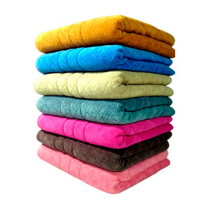 Serviette de bain en coton jacquard en gros, écologique, en coton biologique, rafraîchissante, séchage rapide, douce pour la peau, couleur unie, pour le bain et les mains - Product Image 6