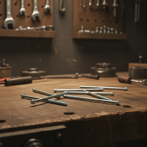 สกรูไม้ปลายสองด้าน PDC แบบเมตริก/นิ้ว ขนาด M6-M12 หัวแฉก เกลียวบางส่วน ระดับ 4.8 6.8 เหล็กกล้าคาร์บอนชุบสังกะสี DIN - Product Image 1