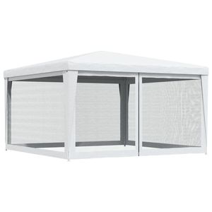 Tenda bianca per matrimonio e festa 13.1x13.1 con pareti laterali a 4 maglie - Product Image 5