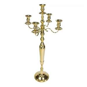 Candelabro de Metal con Base Cuadrada de Diseño Nuevo, 5 Brazos, Acabado Dorado, para Decoración del Hogar y Fiestas de Boda, Centros de Mesa, Candelabro de Piso - Product Image 6