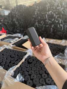 Charbon de bois de sciure de bois dur 100% naturel, briquettes hexagonales fabriquées à la machine, faible fumée, cendres, 4-6 heures de combustion, 7000-8000 kcal/kg - Product Image 2