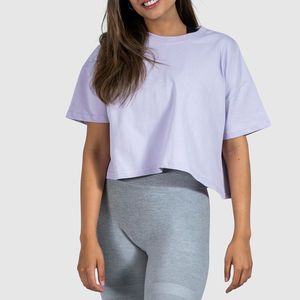 T-shirt à manches longues et col rond pour femme, haut décontracté basique, doux, extensible et léger, vente en gros - Product Image 4