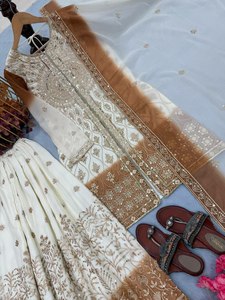 Conjunto de Salwar Kameez Dupatta de Diseño Exclusivo para Adultos, con Tela Star Georgette de Alta Calidad y Trabajo de Codificación y Secuenciación Múltiple, de SIE - Product Image 6